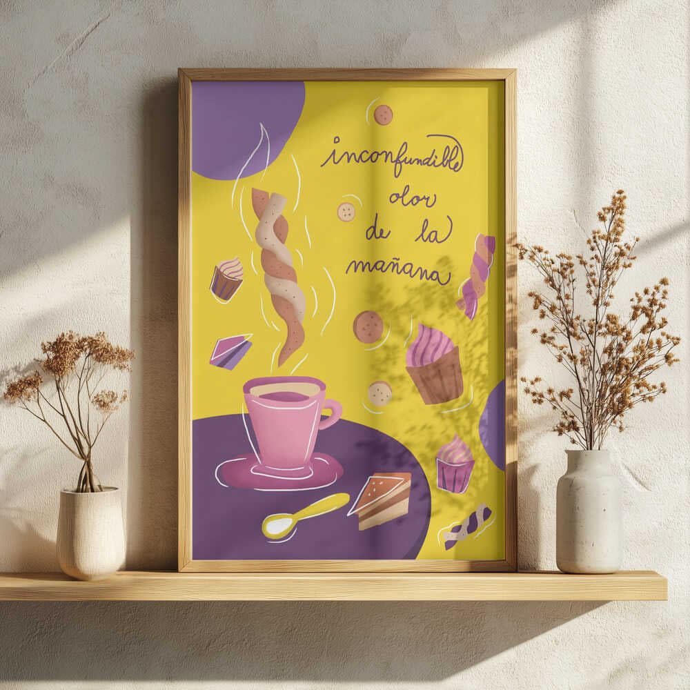 Sweet Morning Coffee Art Print UK — Abstract Vibrant Wall Art — Kitchen — Wall It All Prints