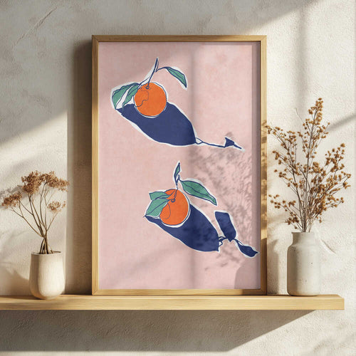 Abstract Oranges Art Print UK — Botanical Vibrant Wall Art — Kitchen — Wall It All Prints