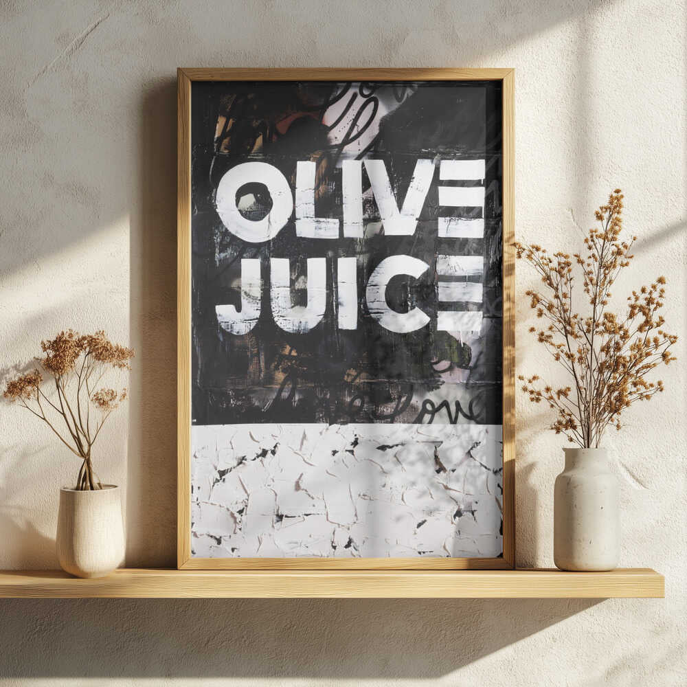Olive Juice Street Art Art Print UK — Abstract Vibrant Wall Art — Bedroom — Wall It All Prints