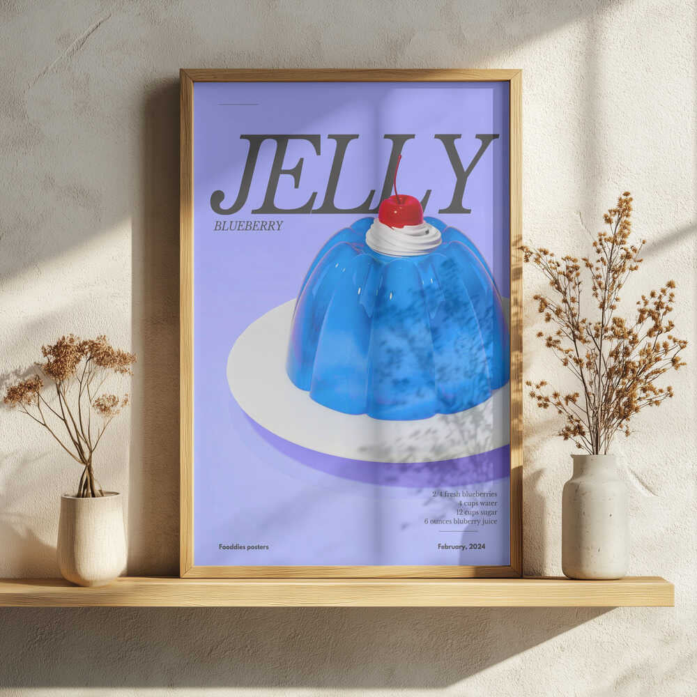 Vibrant Blueberry Jelly Art Print UK — Abstract Vibrant Wall Art — Living Room — Wall It All Prints