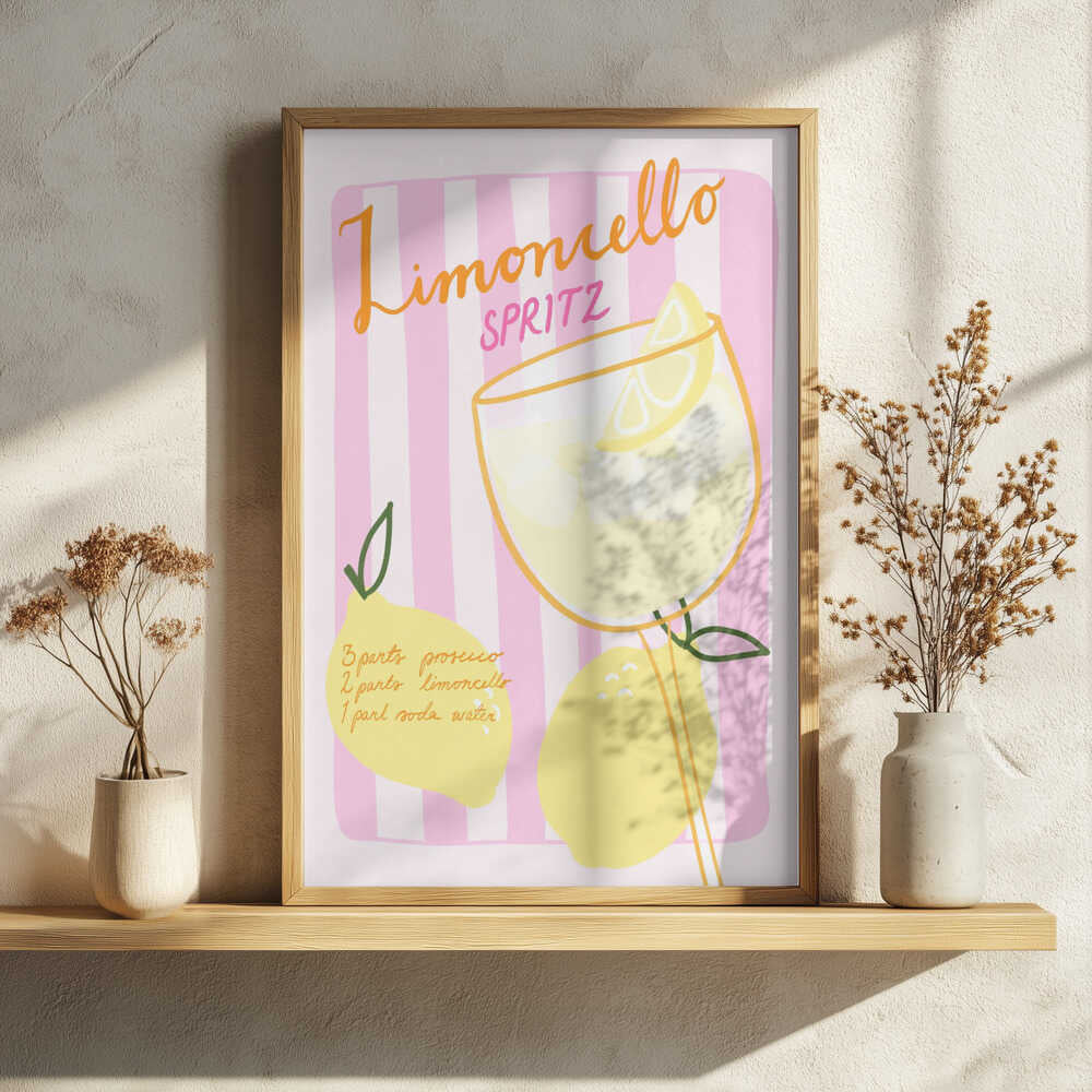 Citrus Cocktail Delight Art Print UK — Abstract Vibrant Wall Art — Kitchen — Wall It All Prints