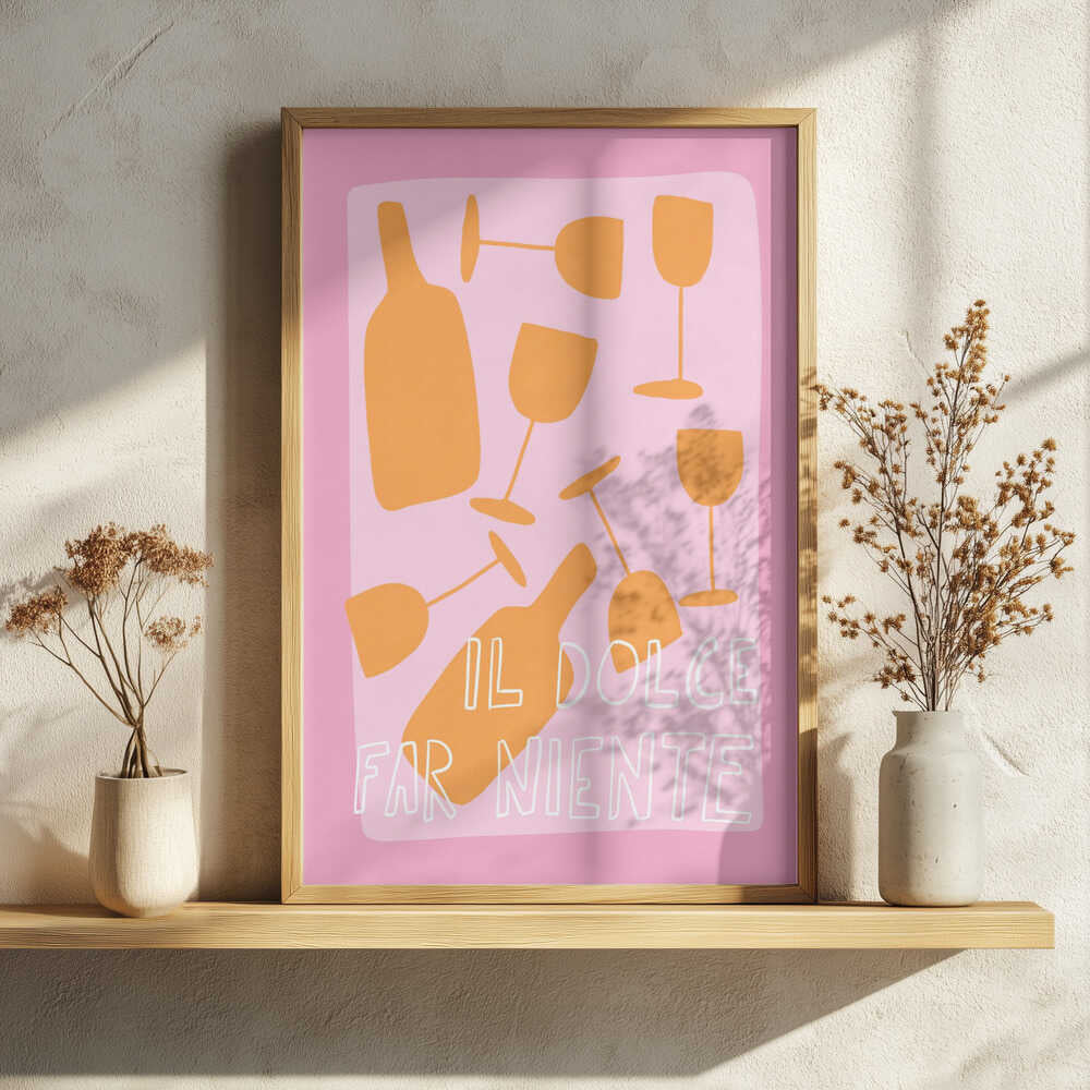 Elegant Leisure Vibes Art Print UK — Abstract Vibrant Wall Art — Kitchen — Wall It All Prints
