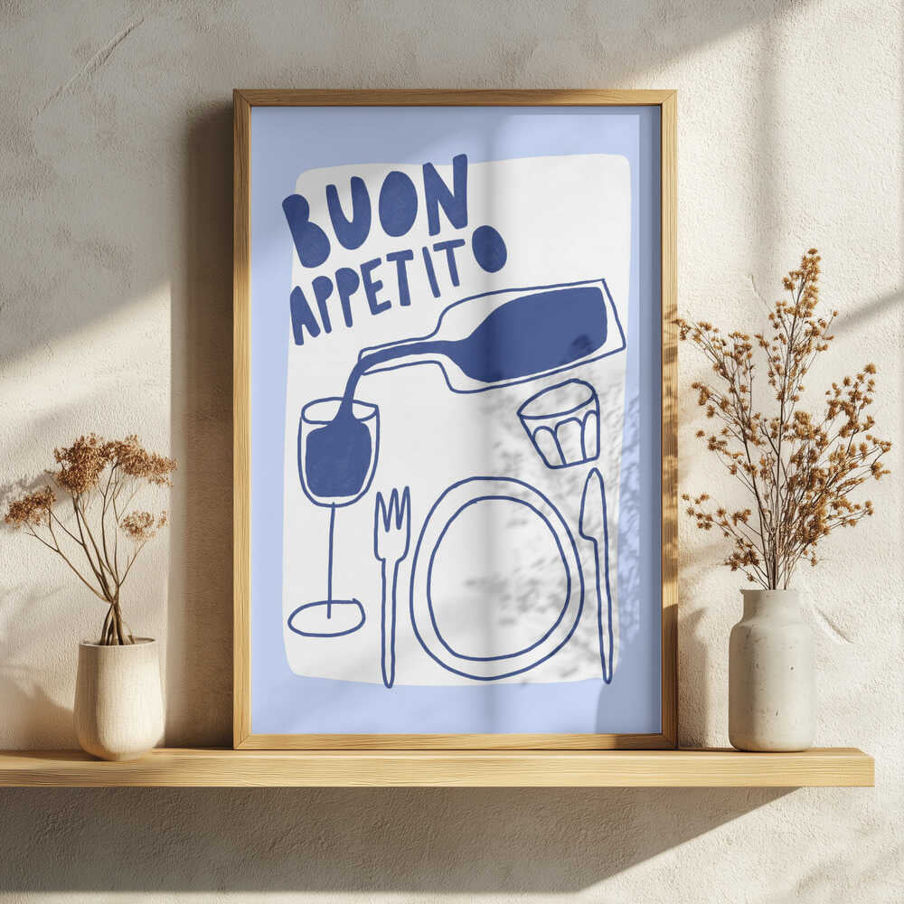 Dining Delight Art Print UK — Abstract Minimal Wall Art — Kitchen — Wall It All Prints