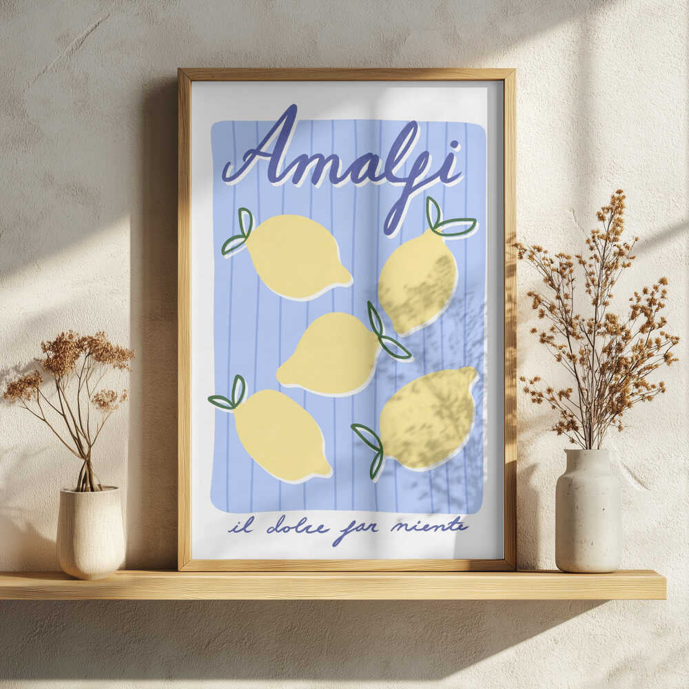 Lemon Bliss Amalfi Art Print UK — Abstract Vibrant Wall Art — Kitchen — Wall It All Prints
