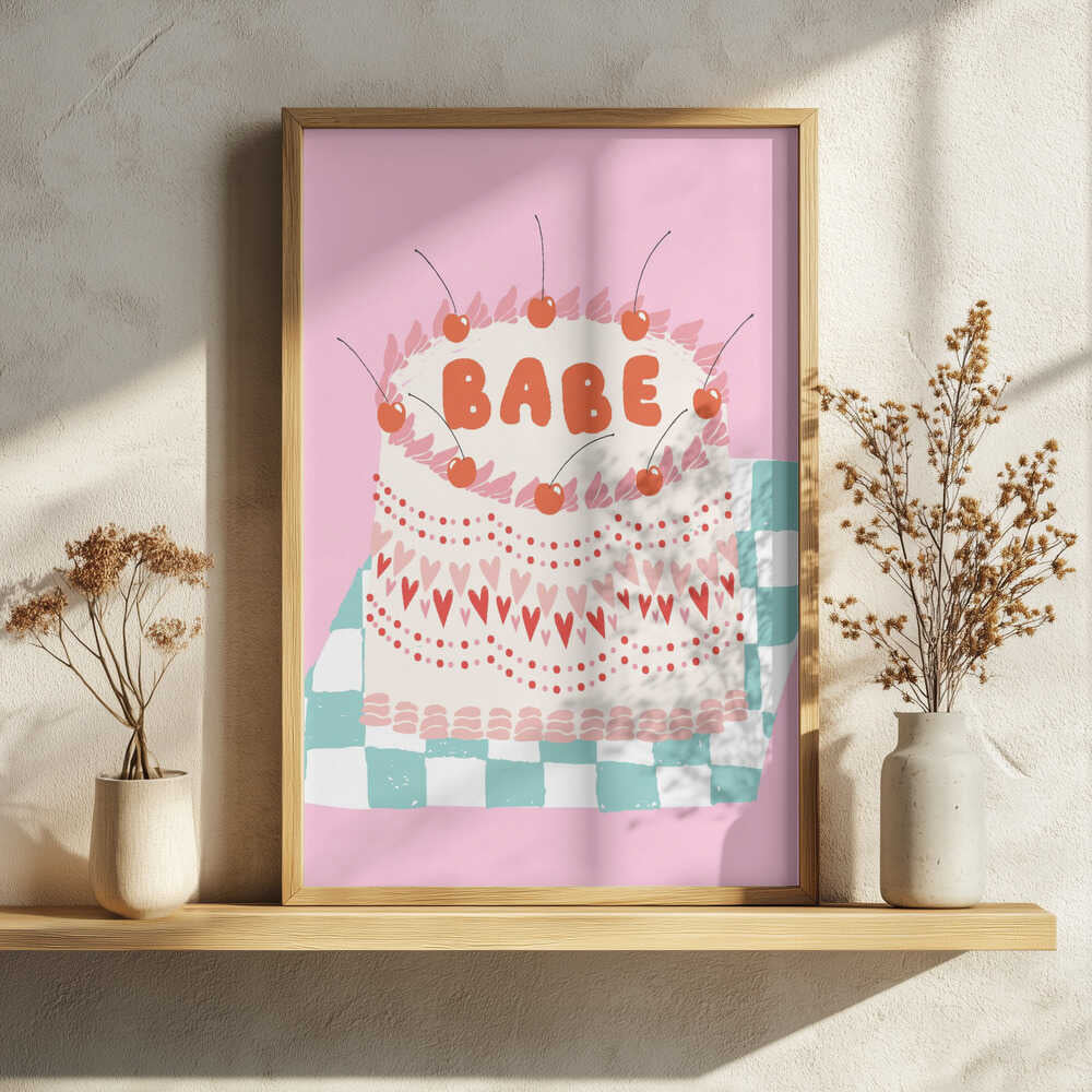 Sweet Babe Cake Art Print UK — Abstract Vibrant Wall Art — Kitchen — Wall It All Prints