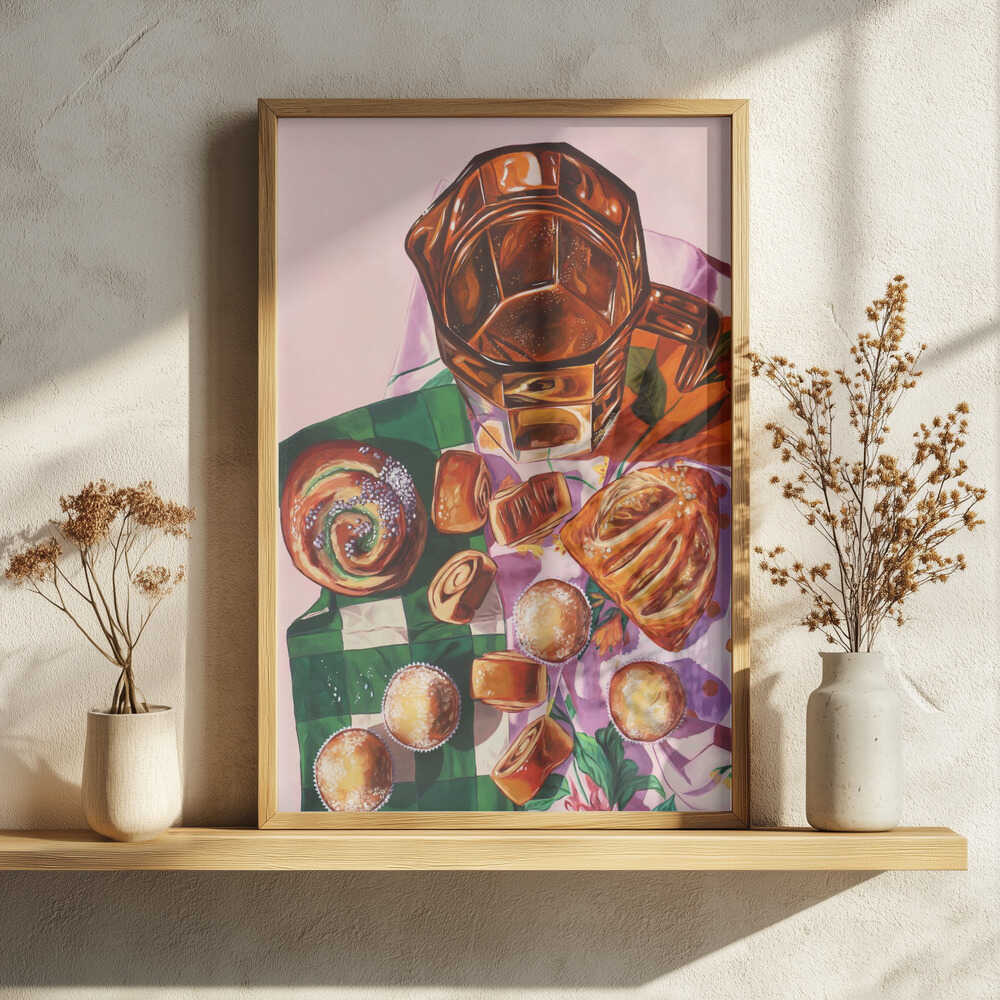 Sweet Morning Pastries Art Print UK — Food Vibrant Wall Art — Kitchen — Wall It All Prints
