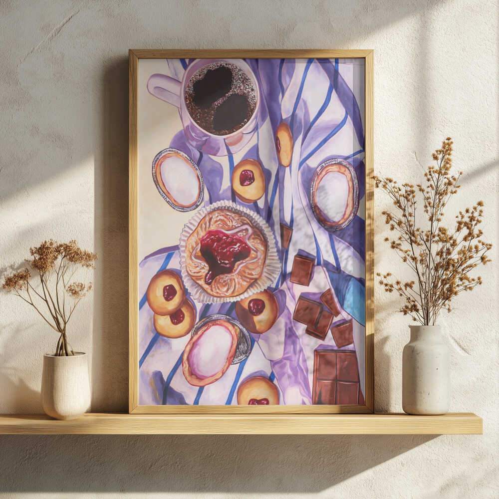Cozy Morning Pastries Art Print UK — Food Vibrant Wall Art — Kitchen — Wall It All Prints