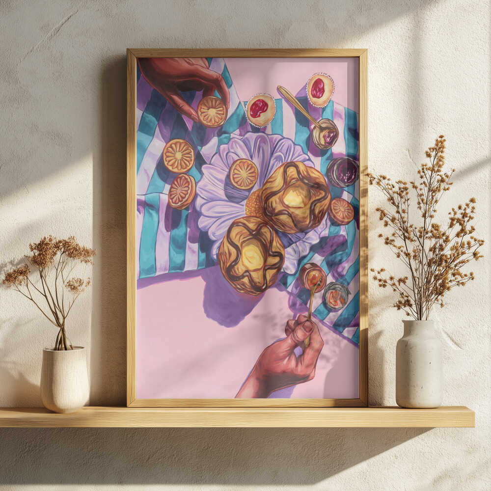 Sweet Dessert Spread Art Print UK — Portrait Vibrant Wall Art — Kitchen — Wall It All Prints
