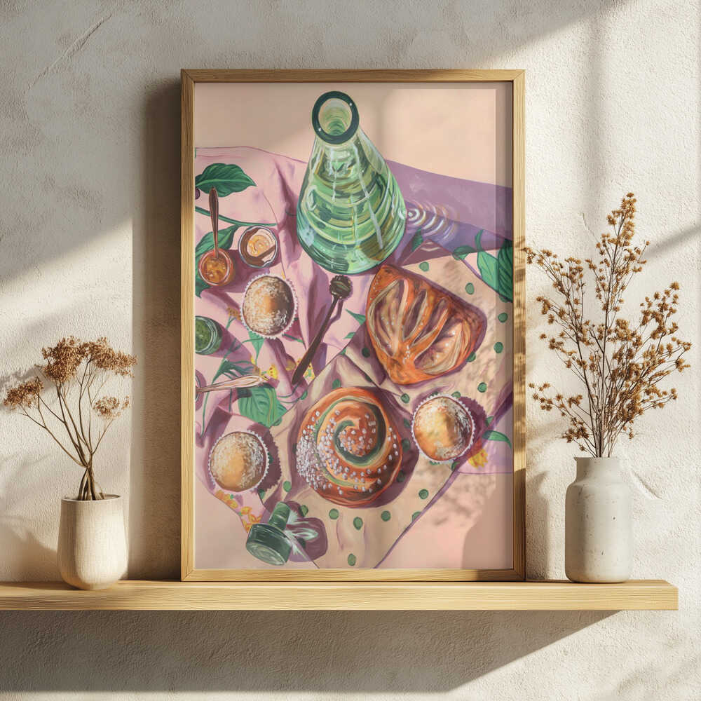 Sweet Morning Pastries Art Print UK — Food Vibrant Wall Art — Kitchen — Wall It All Prints