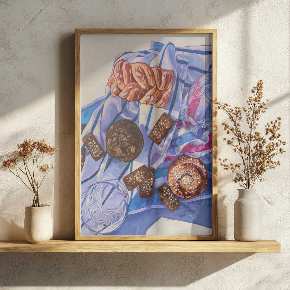 Sweet Breakfast Still Life Art Print UK — Food Vibrant Wall Art — Kitchen — Wall It All Prints