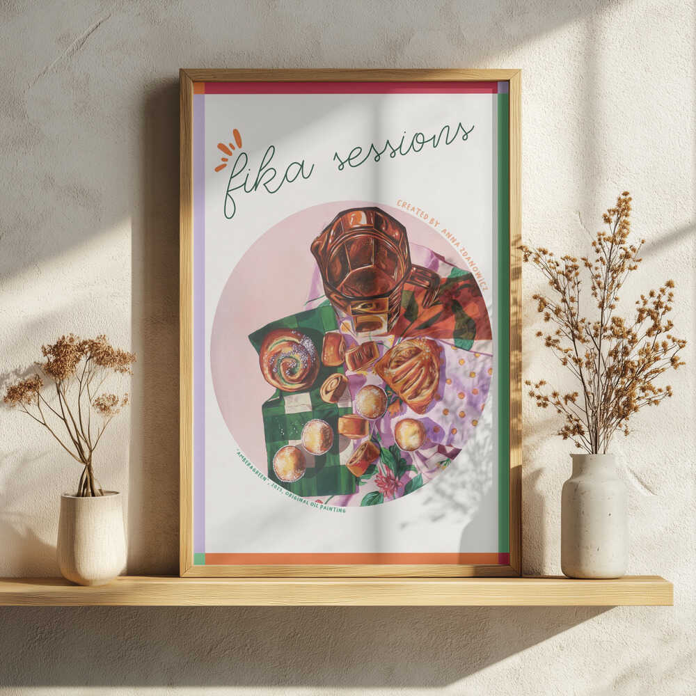 Sweet Pastry Spread Art Print UK — Food Vibrant Wall Art — Kitchen — Wall It All Prints