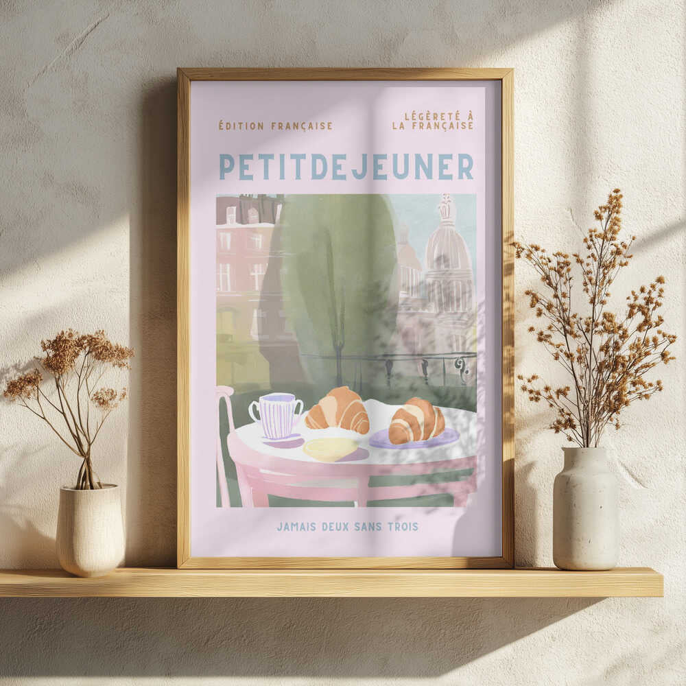 Parisian Balcony Breakfast Art Print UK — Food Calm Wall Art — Kitchen — Wall It All Prints