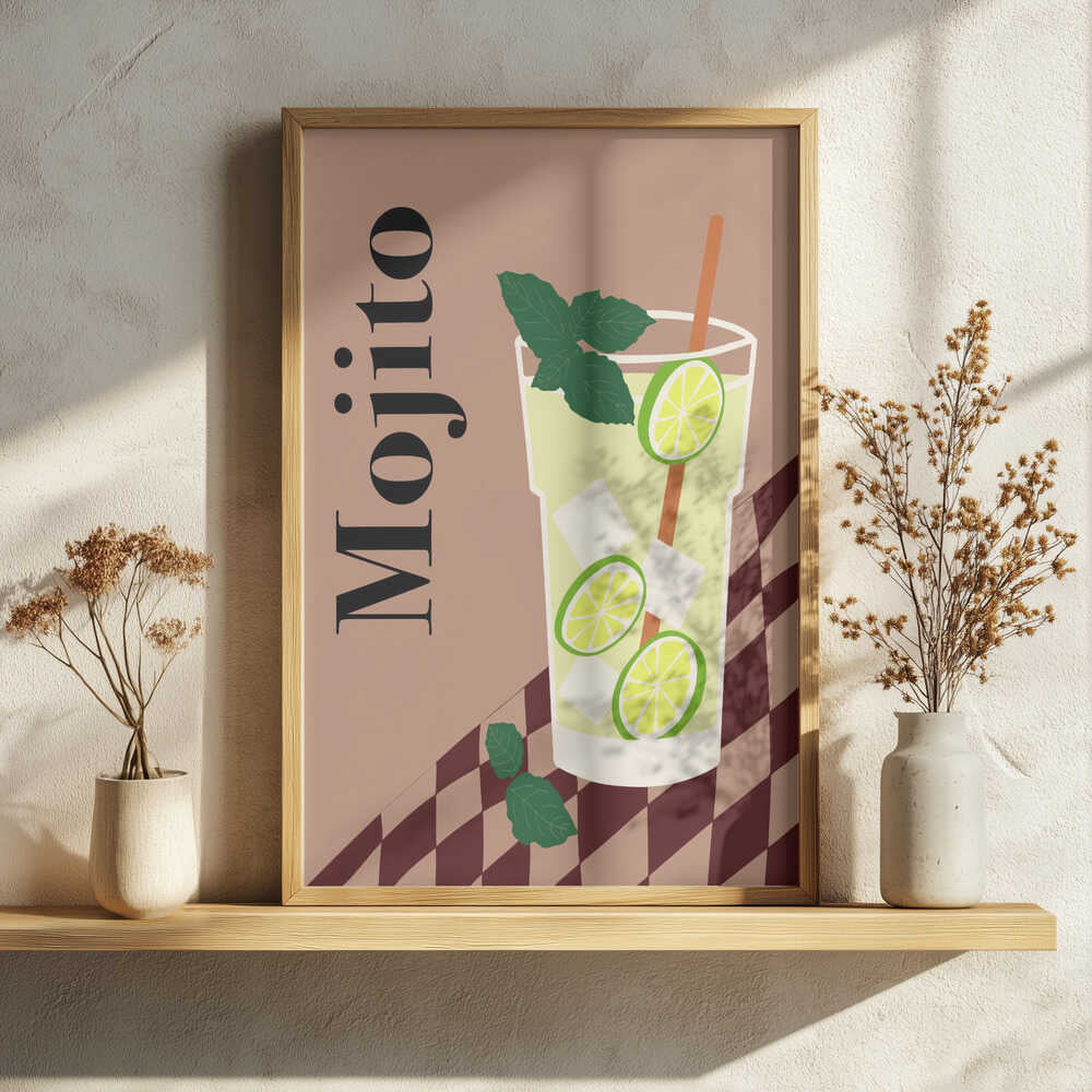Mojito Lime Mint Art Print UK — Food Fresh Wall Art — Kitchen — Wall It All Prints