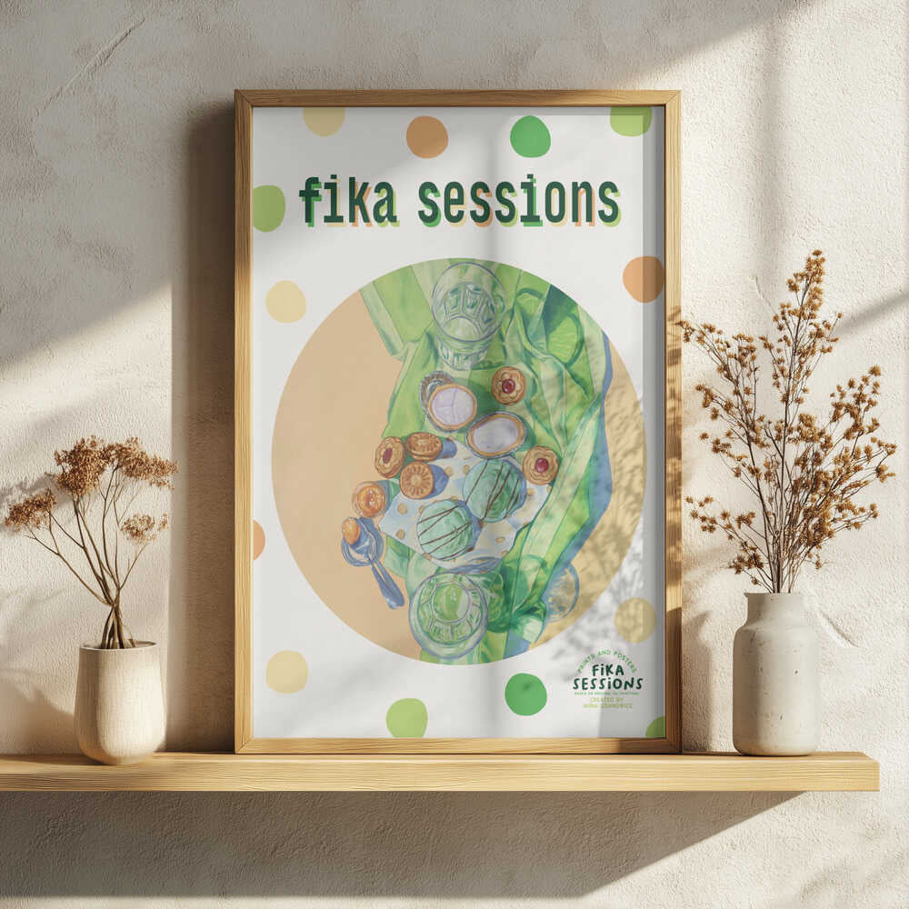 Fika Sessions Sweets Art Print UK — Food Fresh Wall Art — Kitchen — Wall It All Prints