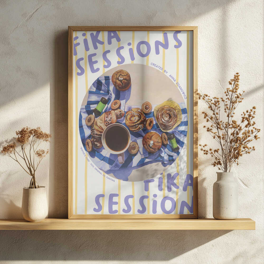 Fika Coffee Session Art Print UK — Food Warm Wall Art — Kitchen — Wall It All Prints