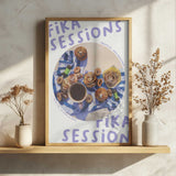 Fika Coffee and Pastries Art Print UK — Food Vibrant Wall Art — Kitchen — Wall It All Prints