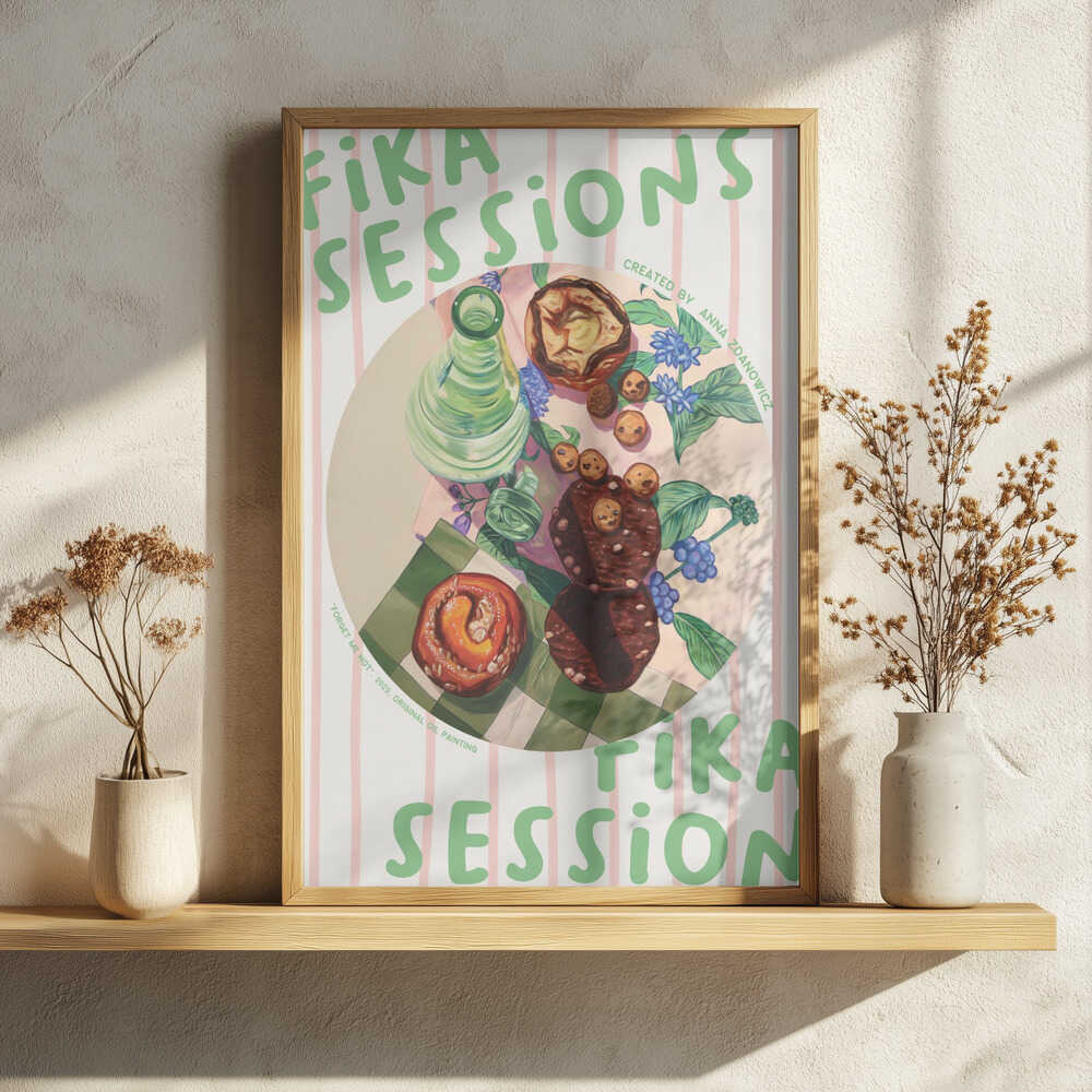 Sweet Fika Still Life Art Print UK — Botanical Fresh Wall Art — Kitchen — Wall It All Prints