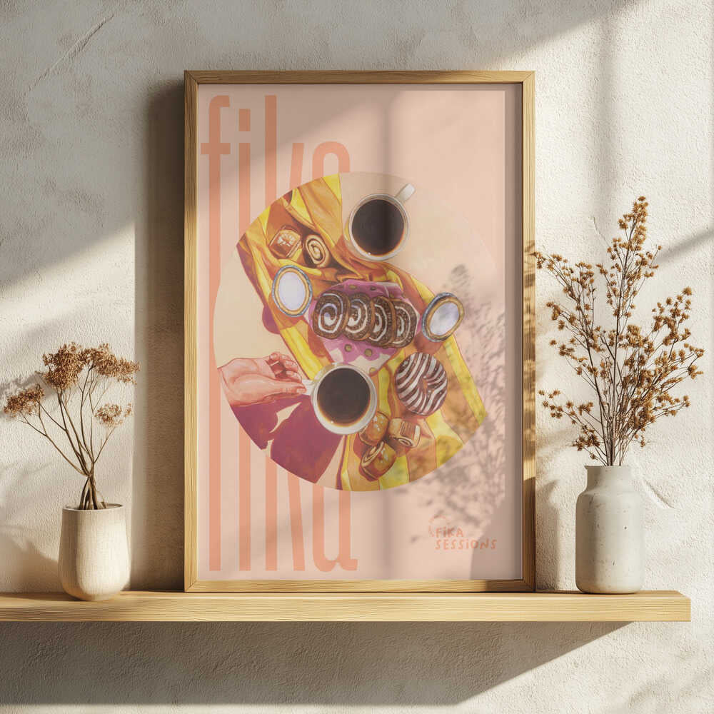 Fika Coffee Break Art Print UK — Food Warm Wall Art — Kitchen — Wall It All Prints