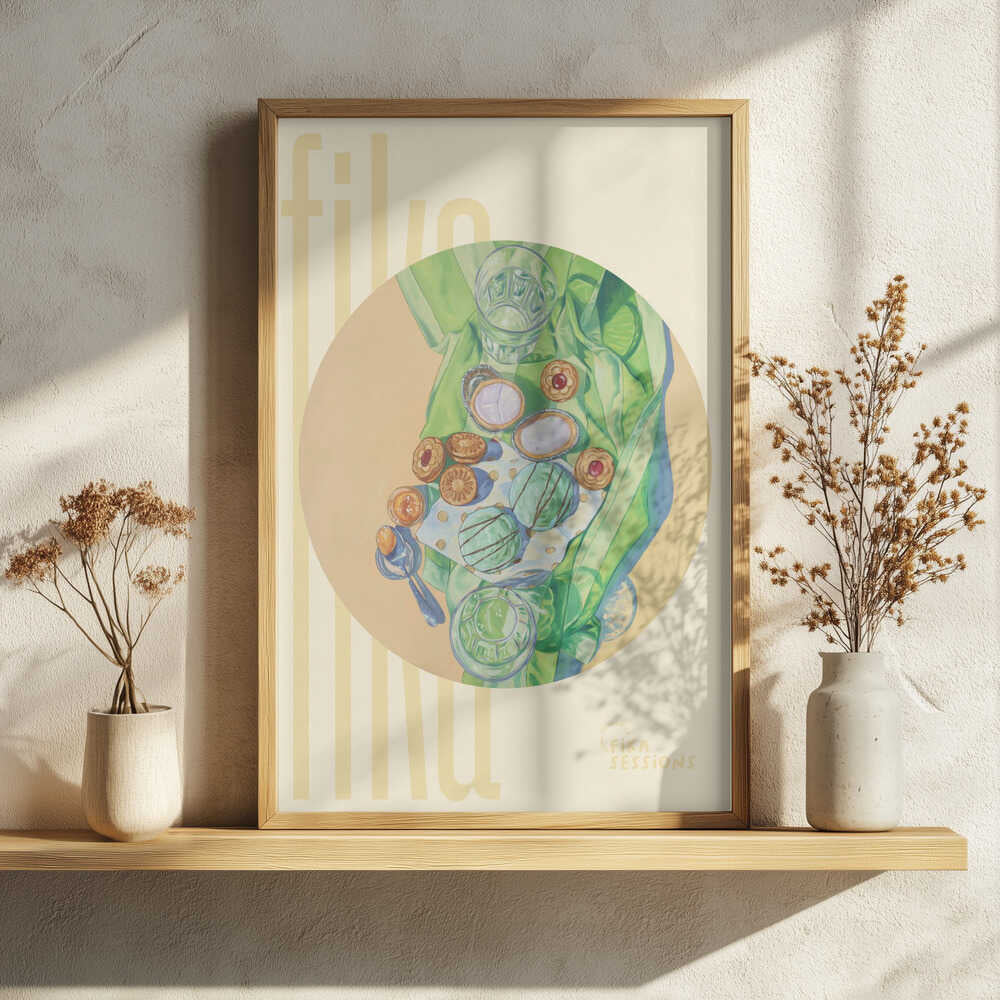 Sweet Green Cookies Art Print UK — Food Vibrant Wall Art — Kitchen — Wall It All Prints