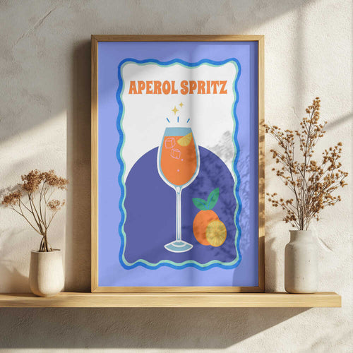 Aperol Spritz Art Print UK — Vintage Vibrant Wall Art — Kitchen — Wall It All Prints