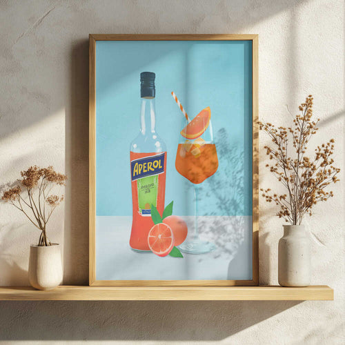 Aperol Spritz Art Print UK — Vintage Vibrant Wall Art — Kitchen — Wall It All Prints