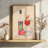 Aperol Spritz Art Print UK — Abstract Vibrant Wall Art — Kitchen — Wall It All Prints
