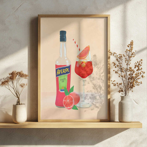 Aperol Spritz Art Print UK — Abstract Vibrant Wall Art — Kitchen — Wall It All Prints