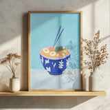 Ramen Bowl Art Print UK — Japanese Vibrant Wall Art — Kitchen — Wall It All Prints