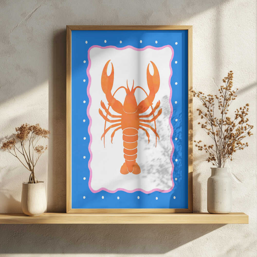 Lobster Art Print UK — Abstract Vibrant Wall Art — Kitchen — Wall It All Prints
