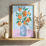 Oranges Art Print UK — Botanical Vibrant Wall Art — Kitchen — Wall It All Prints