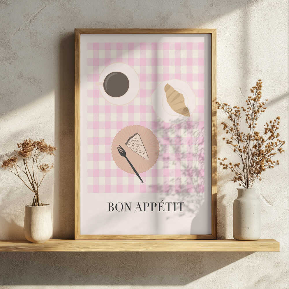 Bon Appétit Breakfast Art Print UK — Food Vibrant Wall Art — Kitchen — Wall It All Prints