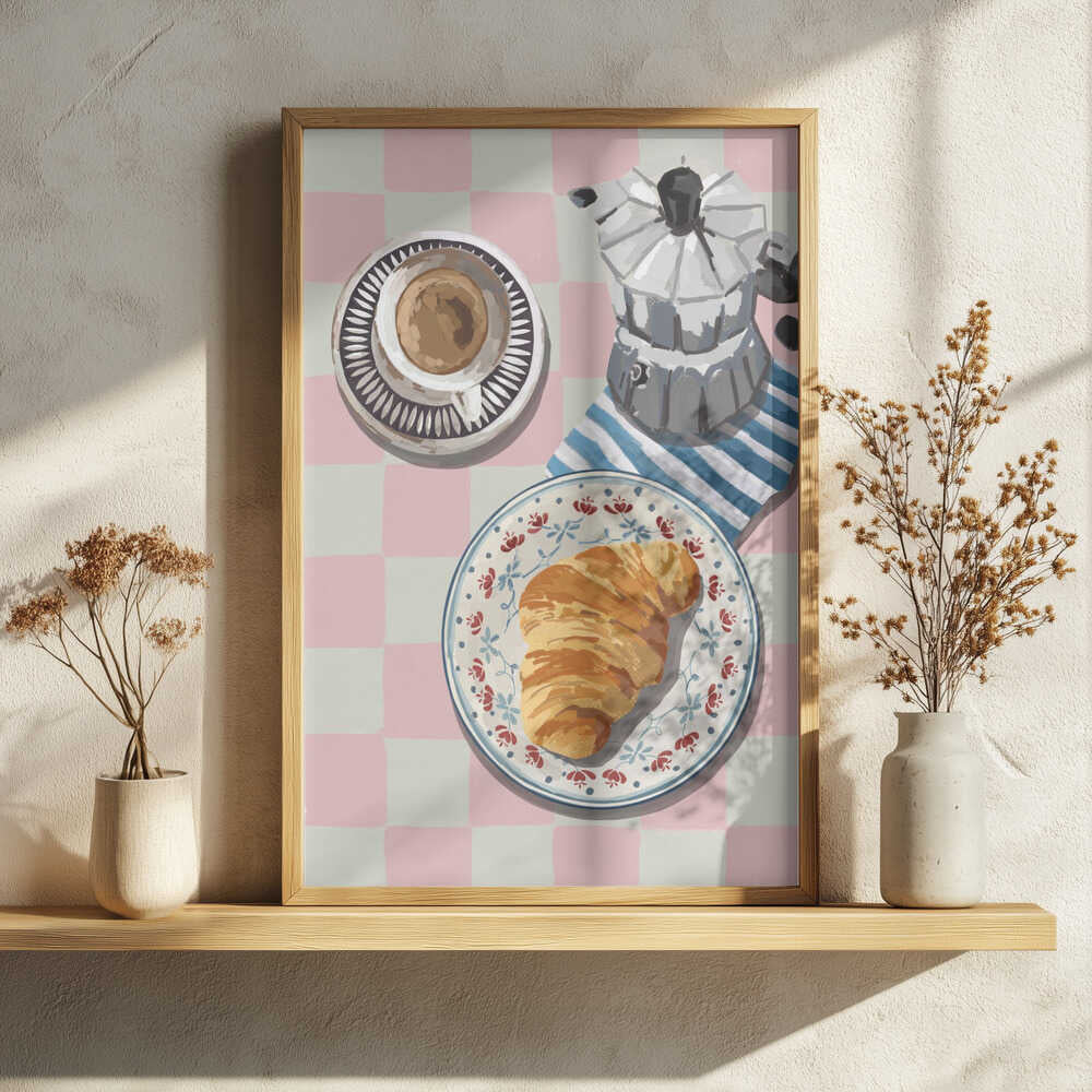 Cozy French Breakfast Art Print UK — Food Vibrant Wall Art — Kitchen — Wall It All Prints