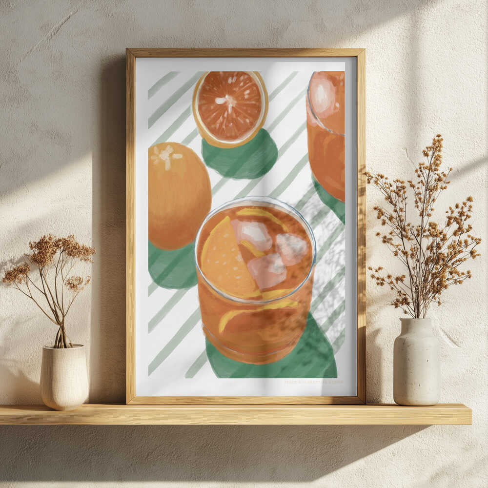 Pandc Cocktailandstripes Copy 2 Art Print UK — Food Vibrant Wall Art — Kitchen — Wall It All Prints