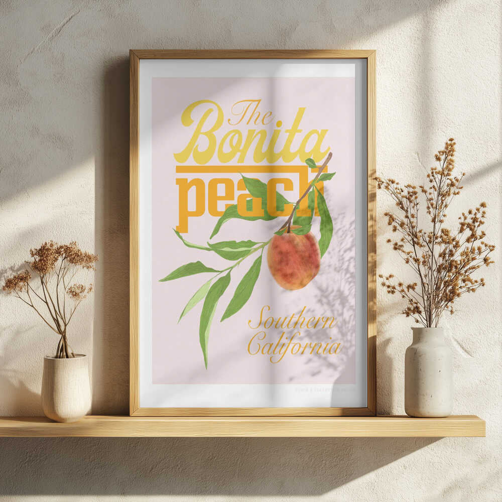 Pandcbonitapeach Copy Art Print UK — Botanical Vibrant Wall Art — Kitchen — Wall It All Prints