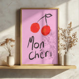 Mon Cheri Cherries Art Print UK — Abstract Vibrant Wall Art — Kitchen — Wall It All Prints