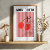 Mon Chéri Cherries Art Print UK — Abstract Vibrant Wall Art — Kitchen — Wall It All Prints