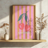 Les Cerises Art Print UK — Vintage Vibrant Wall Art — Kitchen — Wall It All Prints