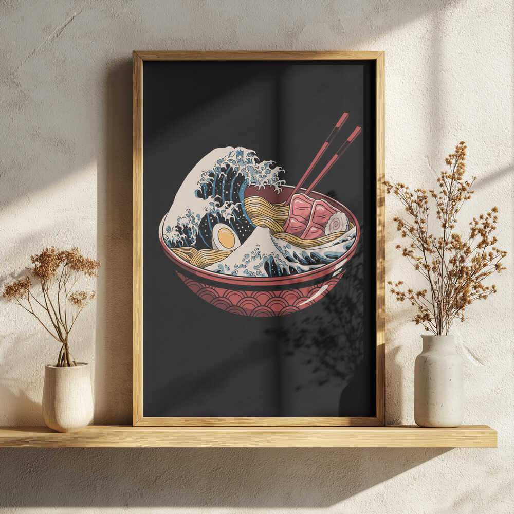 Great Ramen Wave Art Print UK — Japanese Vibrant Wall Art — Kitchen — Wall It All Prints