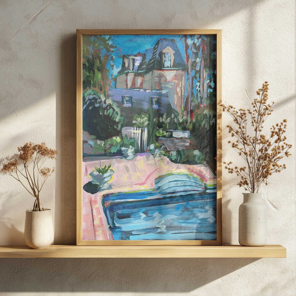 Vibrant Garden House Art Print UK — Botanical Vibrant Wall Art — Living Room — Wall It All Prints