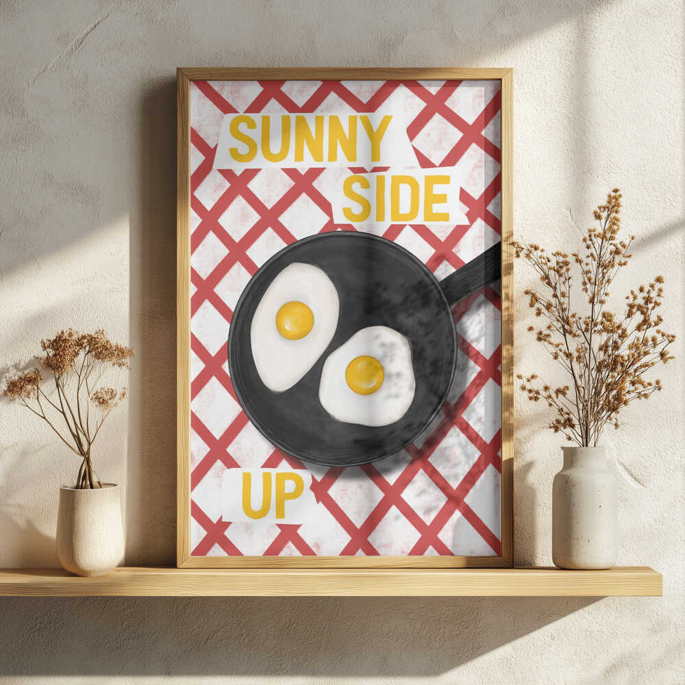 Sunny Side Up Breakfast Art Print UK — Food Vibrant Wall Art — Kitchen — Wall It All Prints