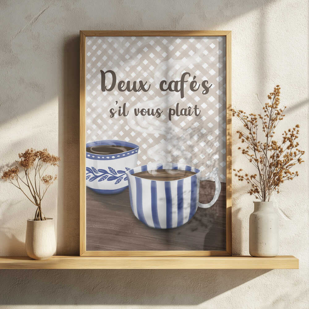 Coffee For Two Art Print UK — Food Warm Wall Art — Kitchen — Wall It All Prints