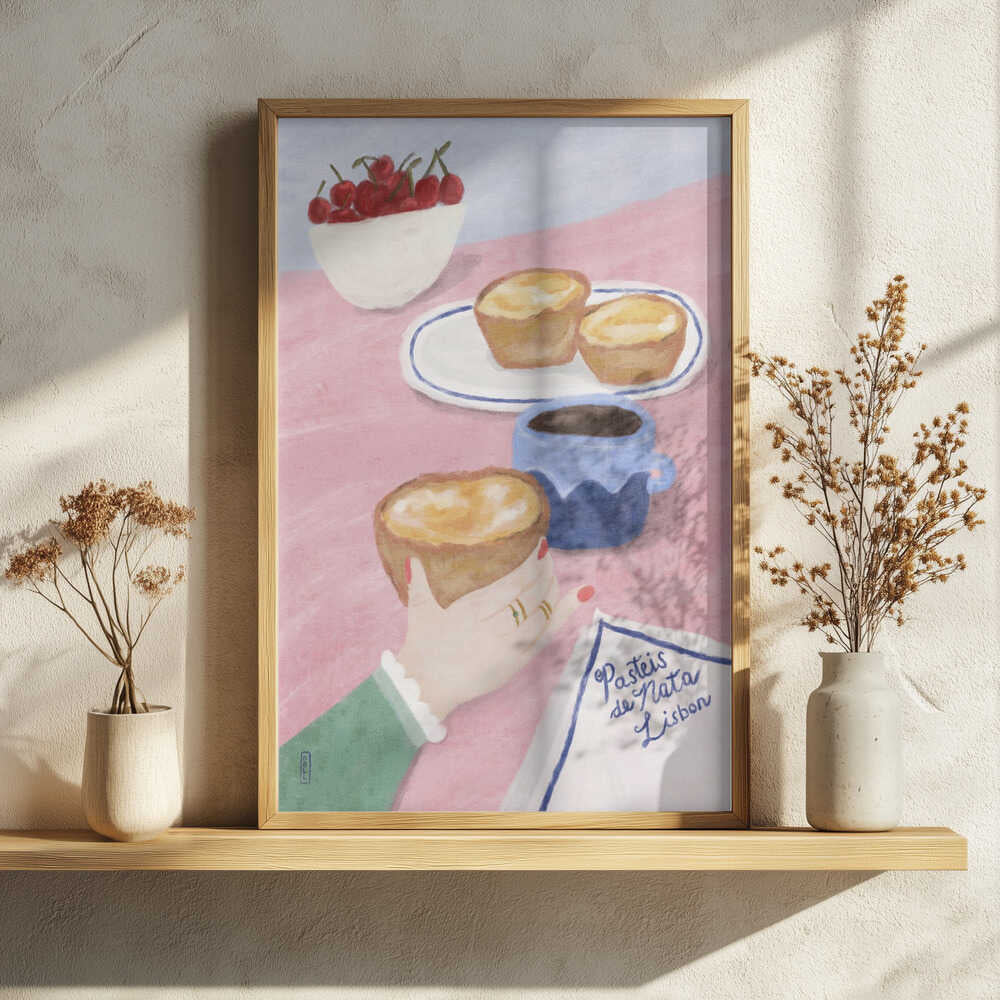 Lisbon Custard Tarts Art Print UK — Food Calm Wall Art — Kitchen — Wall It All Prints