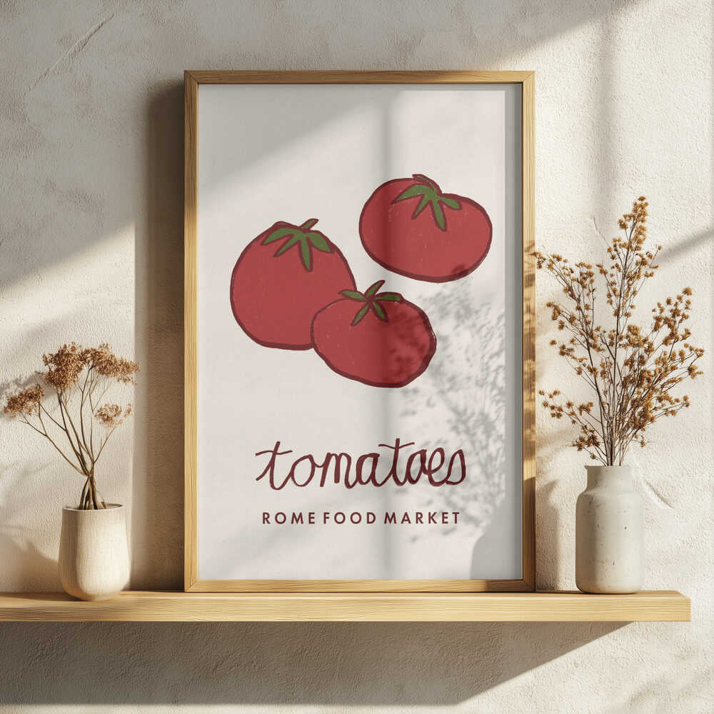 Fresh Market Tomatoes Art Print UK — Botanical Fresh Wall Art — Kitchen — Wall It All Prints