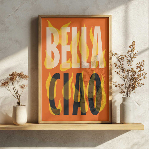 Bella Ciao Art Print UK — Japanese Vibrant Wall Art — Bathroom — Wall It All Prints