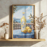 Limoncello Coastal View Art Print UK — Botanical Vibrant Wall Art — Kitchen — Wall It All Prints