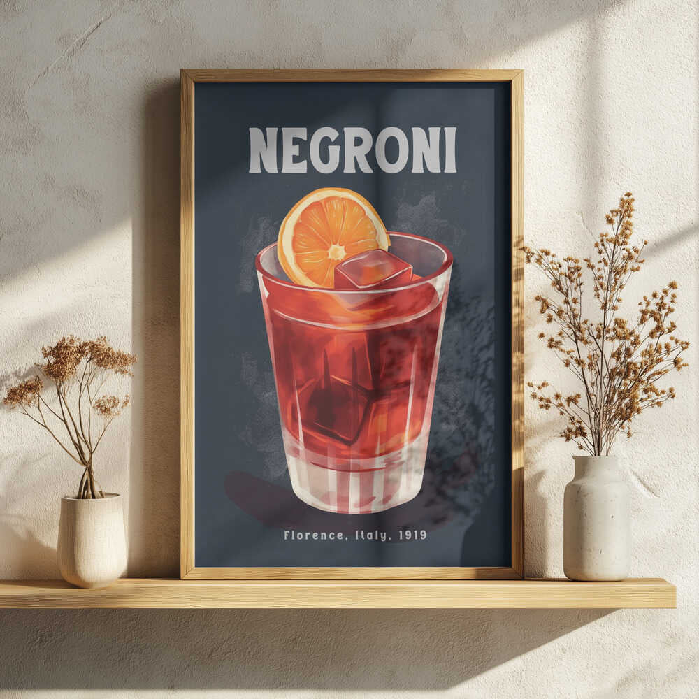 Classic Florence Negroni Art Print UK — Vintage Vibrant Wall Art — Living Room — Wall It All Prints