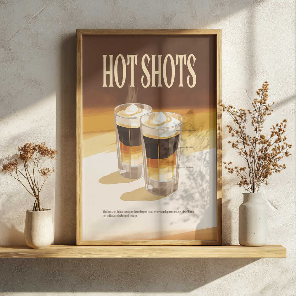 Layered Hot Shots Art Print UK — Food Warm Wall Art — Kitchen — Wall It All Prints