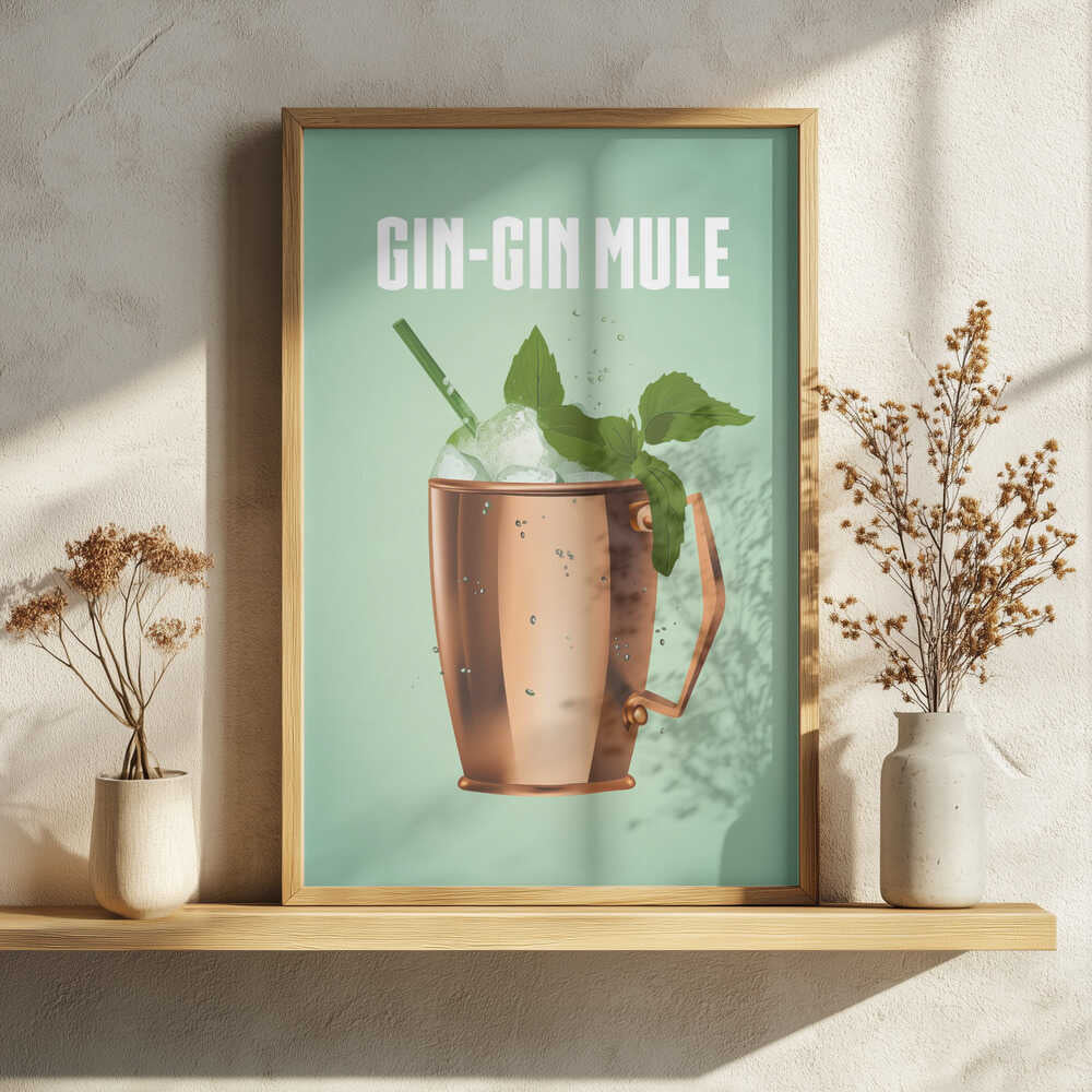 Refreshing Gin Mule Art Print UK — Japanese Fresh Wall Art — Living Room — Wall It All Prints