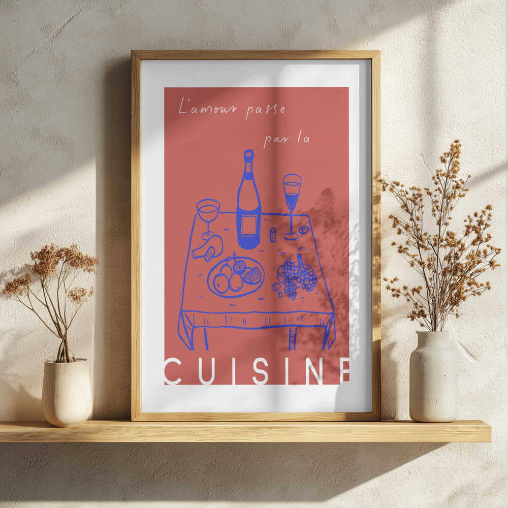 Heartfelt Dining Art Print UK — Food Minimal Wall Art — Kitchen — Wall It All Prints