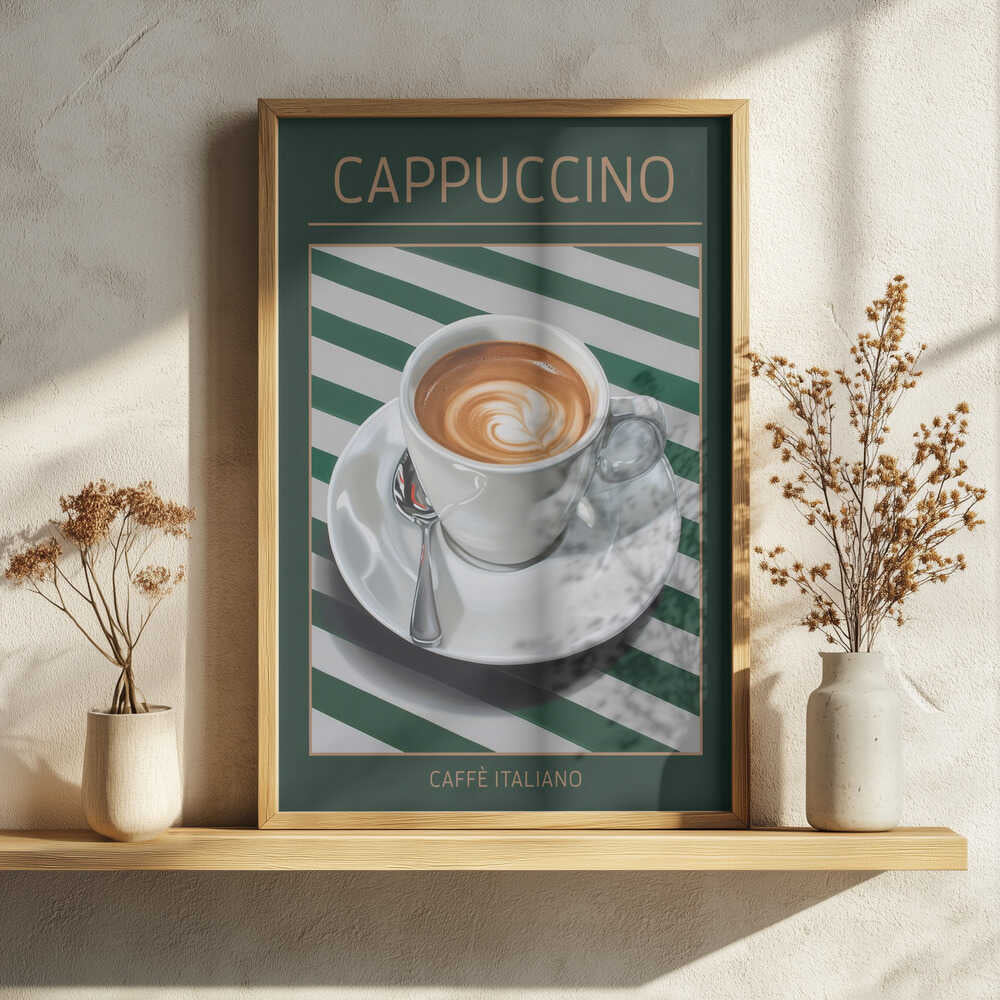 Italian Cappuccino Art Art Print UK — Food Warm Wall Art — Kitchen — Wall It All Prints